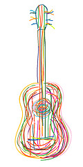 Image showing Stylized acoustic guitar