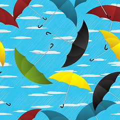 Image showing Umbrellas repeating pattern