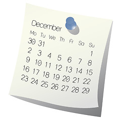 Image showing 2013 December calendar