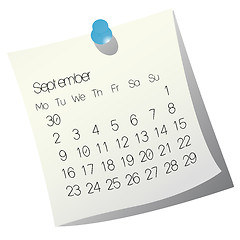 Image showing 2013 September calendar