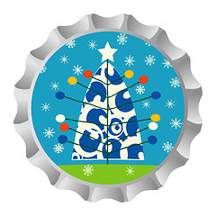 Image showing Christmas tree bottle cap