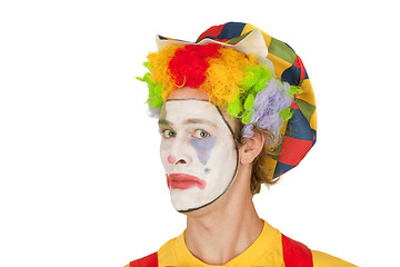 Image showing Portrait of colorful Clown