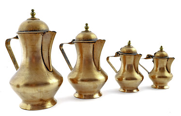 Image showing Old fashioned style copper coffeepot