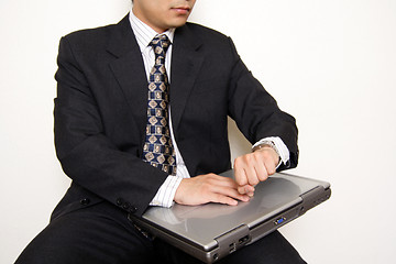 Image showing Waiting businessman