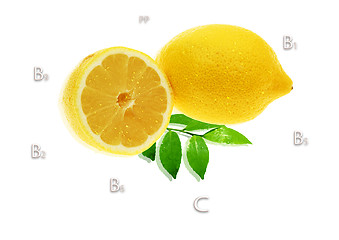 Image showing water drops on lemon