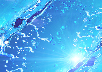 Image showing Blue water