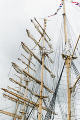 Image showing Masts and Sails