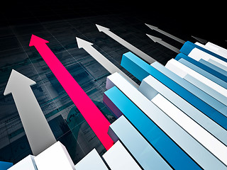 Image showing financial graph 3d background