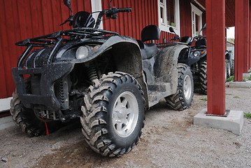 Image showing two ATVs outdoor 