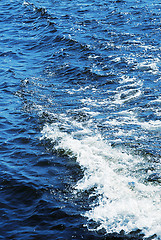 Image showing blue water with white wave