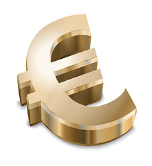Image showing golden Euro sign