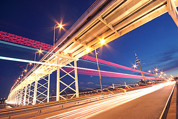 Image showing highway under the bridge in macau 