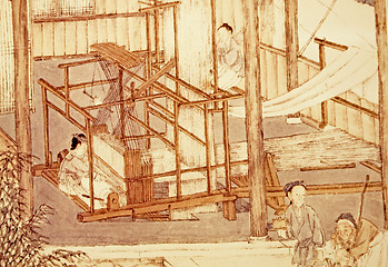 Image showing Old illustration of Chinese immigrants in Guadalupe.