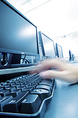 Image showing workplace room with computers