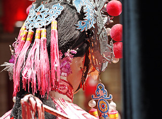 Image showing chinese dummy opera, looking after the stage