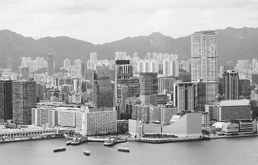 Image showing Hong Kong , black and white 