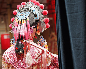 Image showing chinese dummy opera, looking after the stage