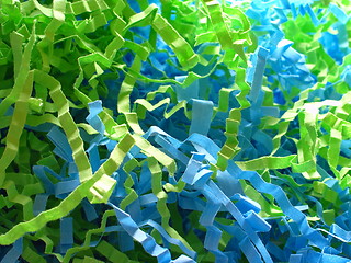 Image showing Blue and Green Confetti