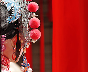 Image showing chinese dummy opera, looking after the stage