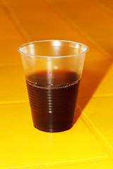 Image showing Plastic cup with juice