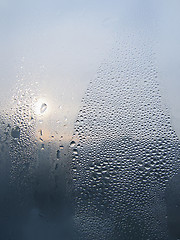 Image showing water drops and sun