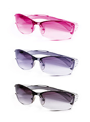 Image showing collection sunglasses on white 