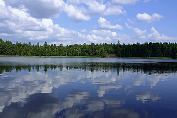 Image showing Blue Lake Reflections in Finland