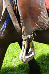 Image showing Western stirrup close-up