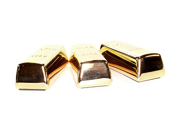 Image showing Three gold bars