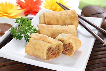 Image showing Spring rolls