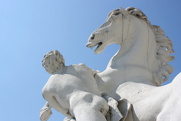 Image showing Horse and man