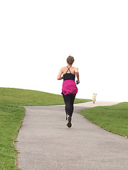 Image showing Girl jogging