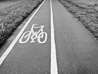 Image showing Bike lane sign