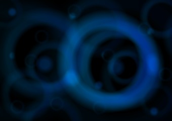 Image showing Blue circles on black