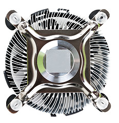 Image showing aluminum radiator fan with the CPU 