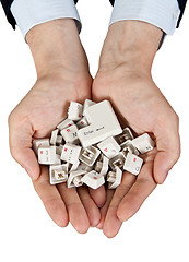Image showing handful of keys on the keyboard