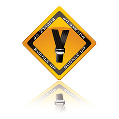 Image showing Seat belt warning sign