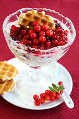 Image showing Yogurt with caramelized berries