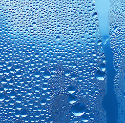 Image showing water drops on glass