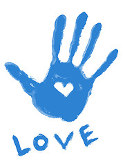 Image showing blue love symbol