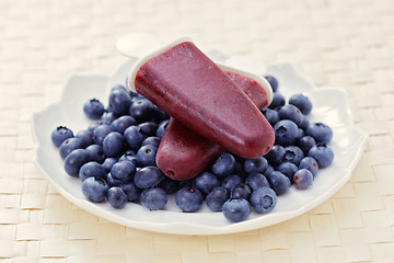 Image showing blueberry ice cream