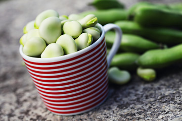 Image showing fresh broad beans