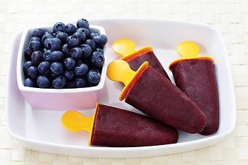 Image showing blueberry ice cream