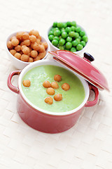 Image showing green pea soup