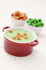 Image showing green pea soup