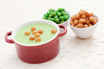 Image showing green pea soup