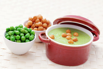 Image showing green pea soup