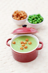 Image showing green pea soup