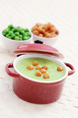 Image showing green pea soup