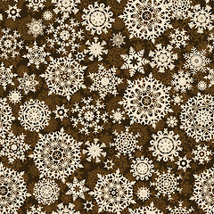 Image showing Christmas pattern snowflake background. EPS 8